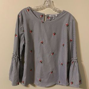 KONTROL Striped Top, Size: XL
